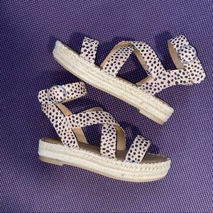 Dalmatian Print wedge sandals